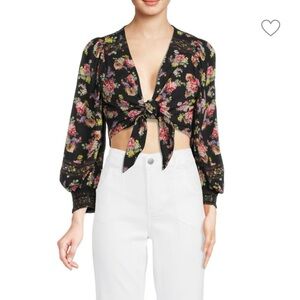 Alice + Olivia Marlee Cropped Blouse NWOT
